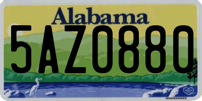 AL license plate 5AZ0880