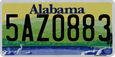 AL license plate 5AZ0883