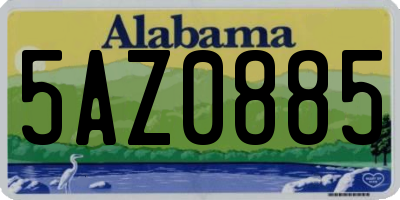 AL license plate 5AZ0885