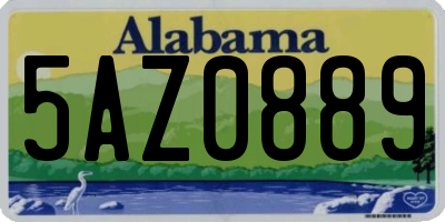 AL license plate 5AZ0889