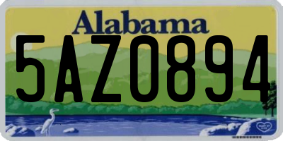 AL license plate 5AZ0894