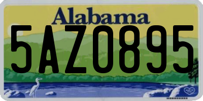 AL license plate 5AZ0895