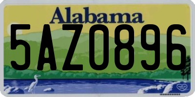 AL license plate 5AZ0896