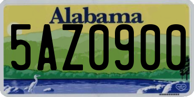 AL license plate 5AZ0900