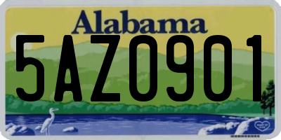 AL license plate 5AZ0901