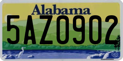 AL license plate 5AZ0902