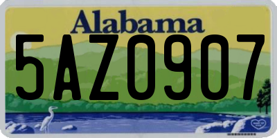 AL license plate 5AZ0907