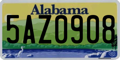 AL license plate 5AZ0908
