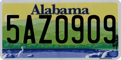 AL license plate 5AZ0909