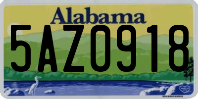 AL license plate 5AZ0918