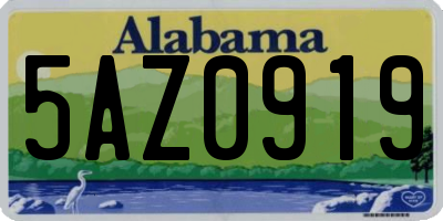AL license plate 5AZ0919