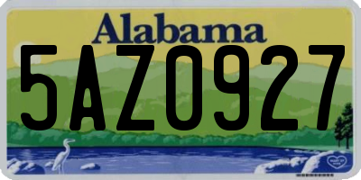 AL license plate 5AZ0927