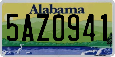 AL license plate 5AZ0941