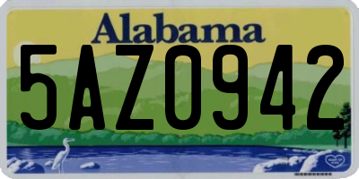 AL license plate 5AZ0942