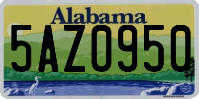 AL license plate 5AZ0950
