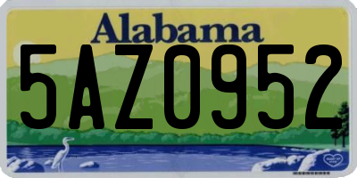 AL license plate 5AZ0952