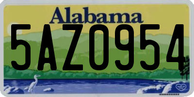 AL license plate 5AZ0954