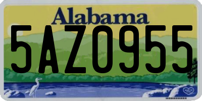 AL license plate 5AZ0955