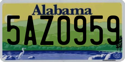AL license plate 5AZ0959