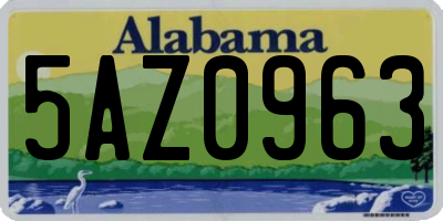 AL license plate 5AZ0963