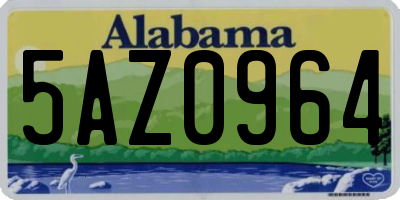 AL license plate 5AZ0964