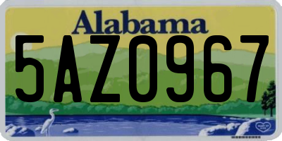 AL license plate 5AZ0967