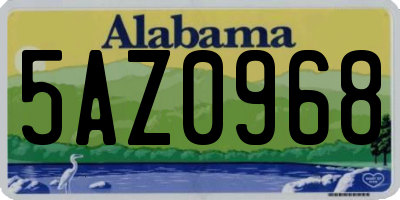 AL license plate 5AZ0968