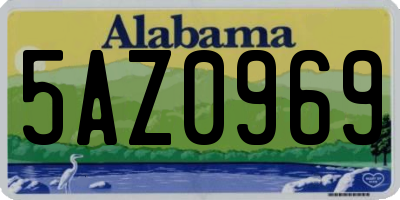 AL license plate 5AZ0969