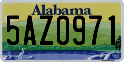 AL license plate 5AZ0971