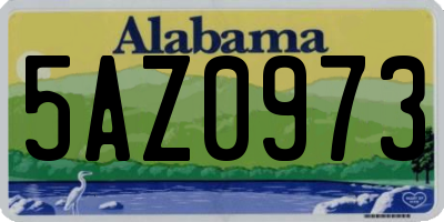 AL license plate 5AZ0973