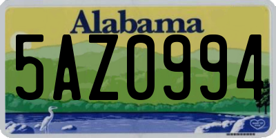 AL license plate 5AZ0994