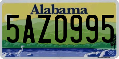 AL license plate 5AZ0995