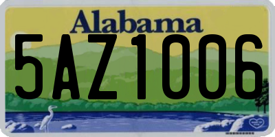 AL license plate 5AZ1006
