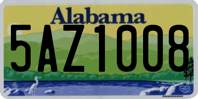 AL license plate 5AZ1008