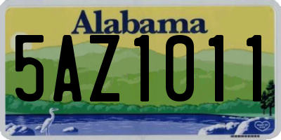 AL license plate 5AZ1011