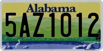 AL license plate 5AZ1012