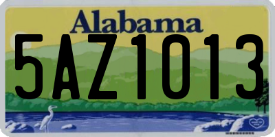 AL license plate 5AZ1013