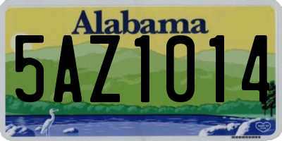 AL license plate 5AZ1014