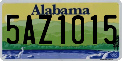 AL license plate 5AZ1015