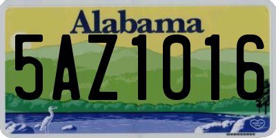 AL license plate 5AZ1016