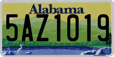 AL license plate 5AZ1019