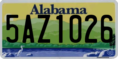 AL license plate 5AZ1026