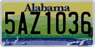 AL license plate 5AZ1036