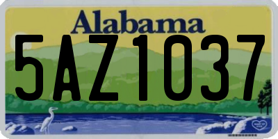 AL license plate 5AZ1037