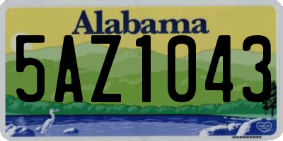 AL license plate 5AZ1043