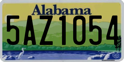 AL license plate 5AZ1054