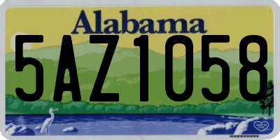 AL license plate 5AZ1058