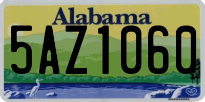 AL license plate 5AZ1060