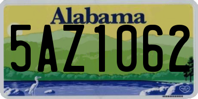AL license plate 5AZ1062