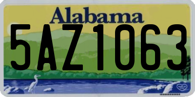 AL license plate 5AZ1063